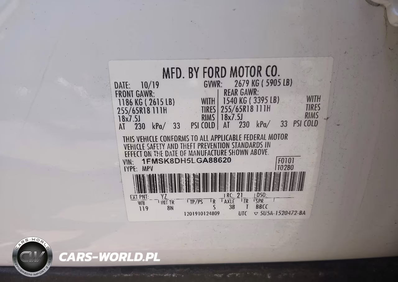 2020 Ford Explorer Xlt VIN:1FMSK8DH5LGA88620 - 9