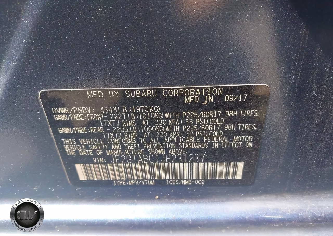 2018 Subaru Crosstrek 2.0I Premium VIN:JF2GTABC1JH231237 - 9