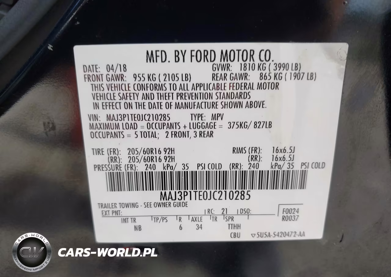 2018 Ford Ecosport Se VIN:MAJ3P1TE0JC210285 - 9