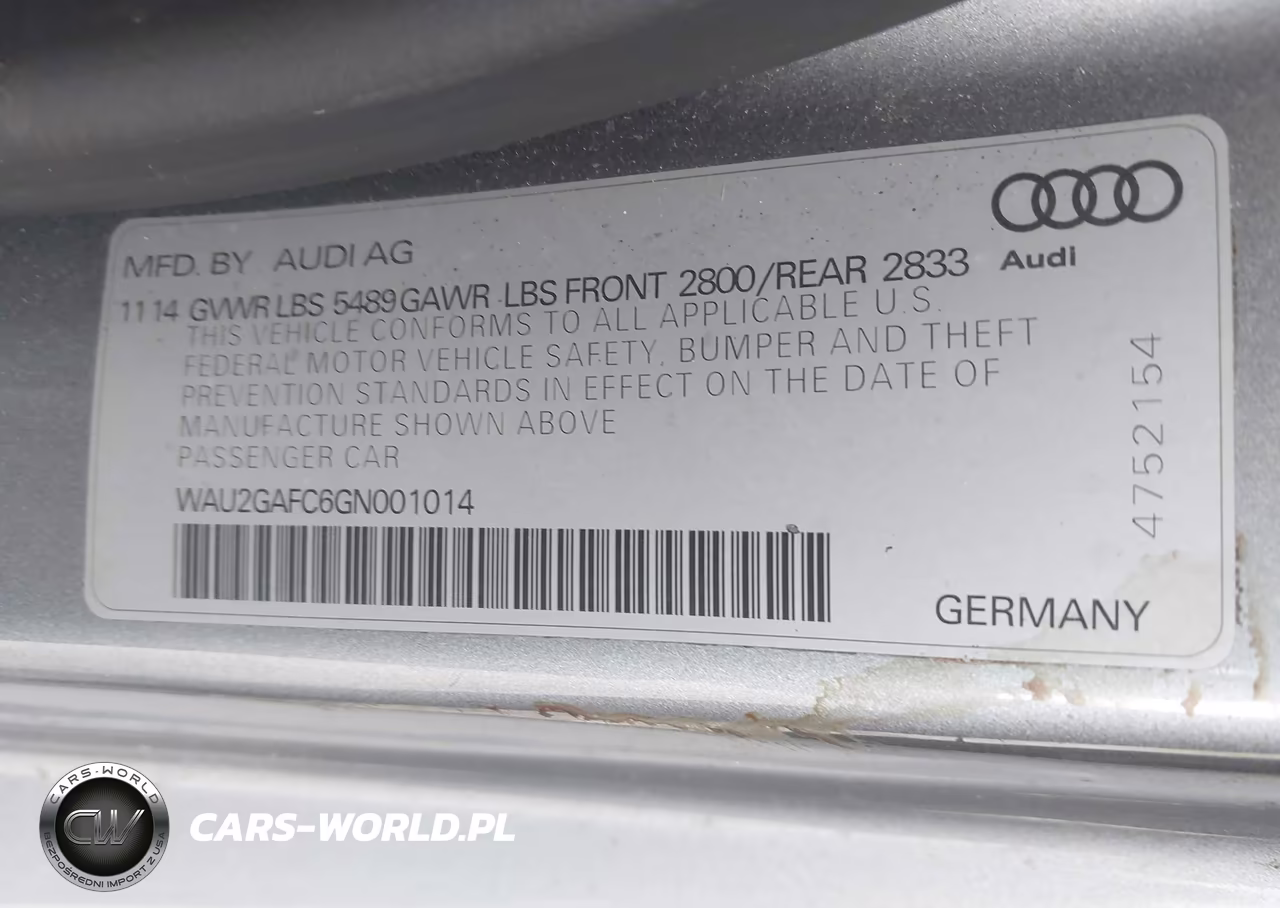 2016 Audi A7 3.0 Prestige VIN:WAU2GAFC6GN001014 - 9