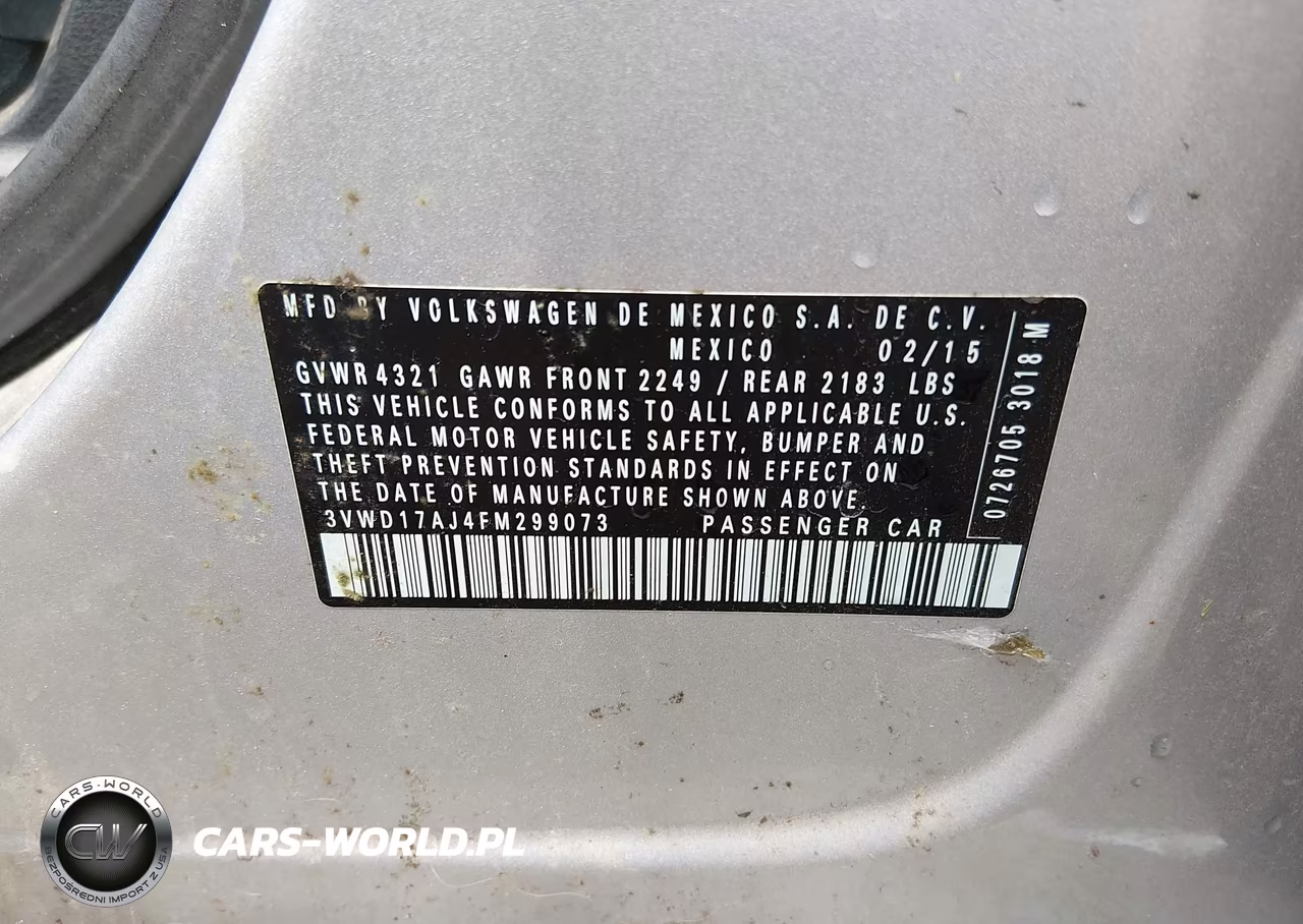 2015 Volkswagen Jetta 1.8T Se VIN:3VWD17AJ4FM299073 - 9