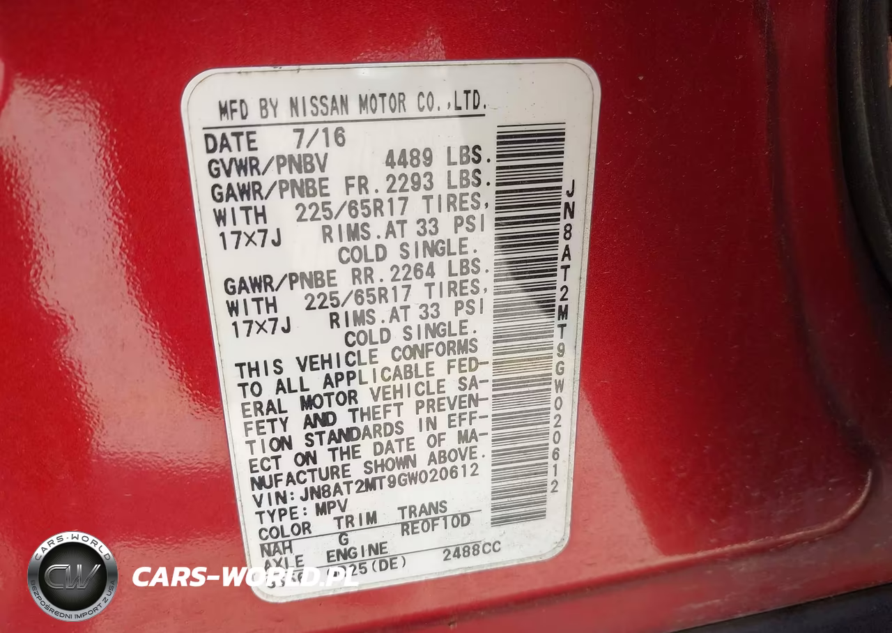 2016 Nissan Rogue S VIN:JN8AT2MT9GW020612 - 9
