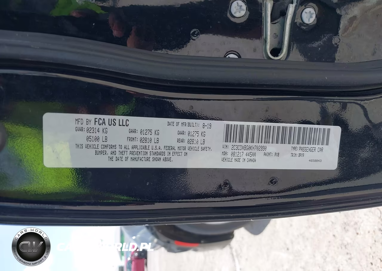 2019 Dodge Charger Sxt Rwd VIN:2C3CDXBG0KH702990 - 9
