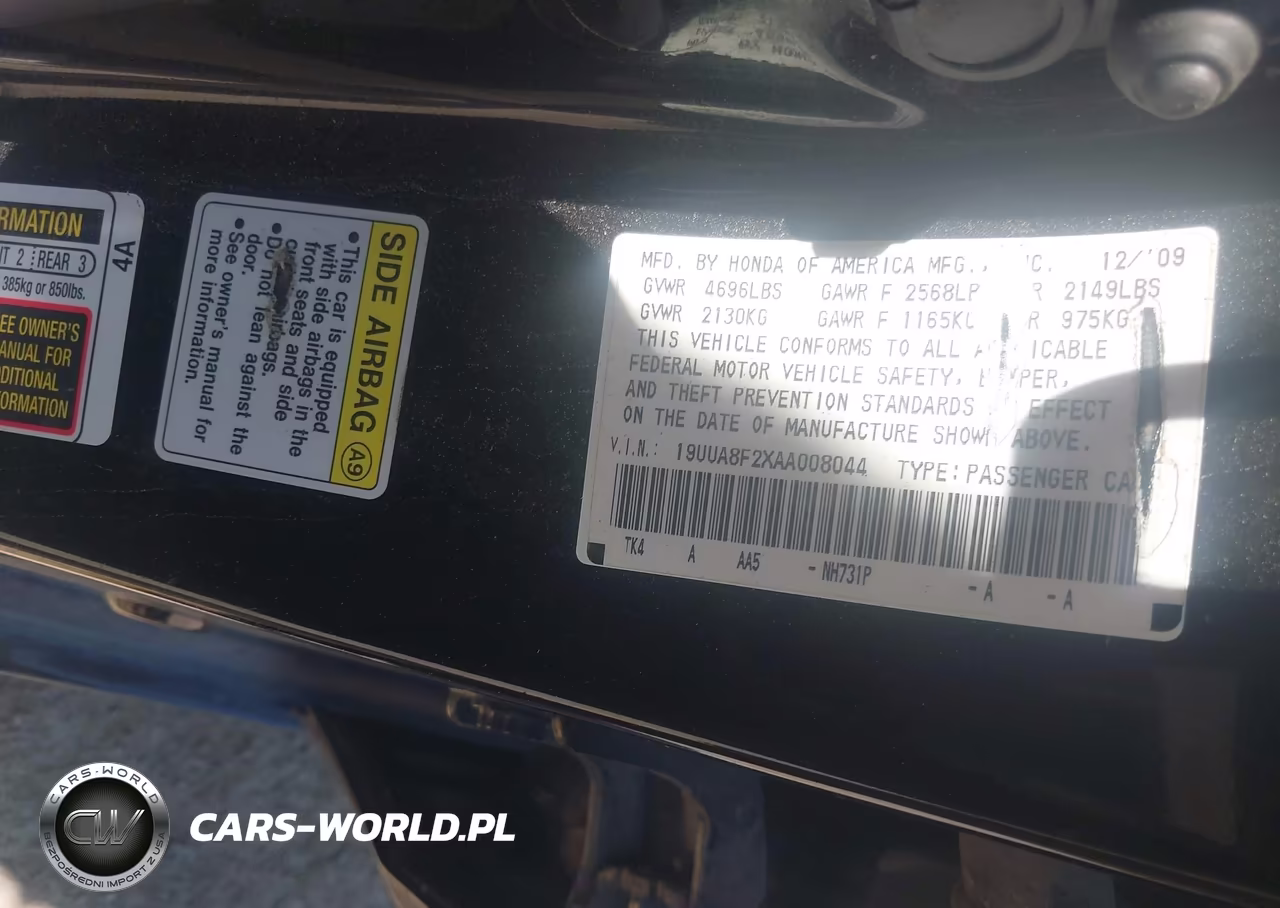 2010 Acura Tl 3.5 VIN:19UUA8F2XAA008044 - 9
