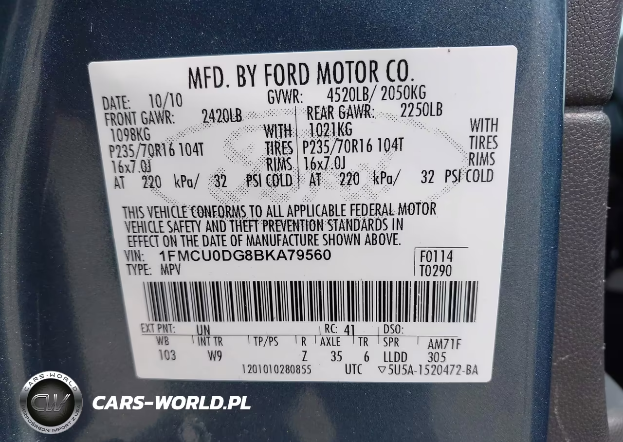 2011 Ford Escape Xlt VIN:1FMCU0DG8BKA79560 - 9