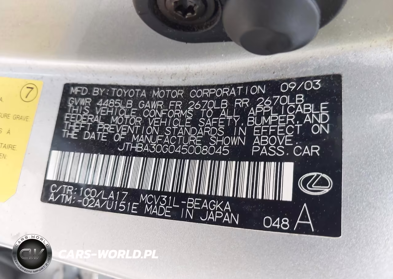 2004 Lexus Es 330 VIN:JTHBA30G045008045 - 9