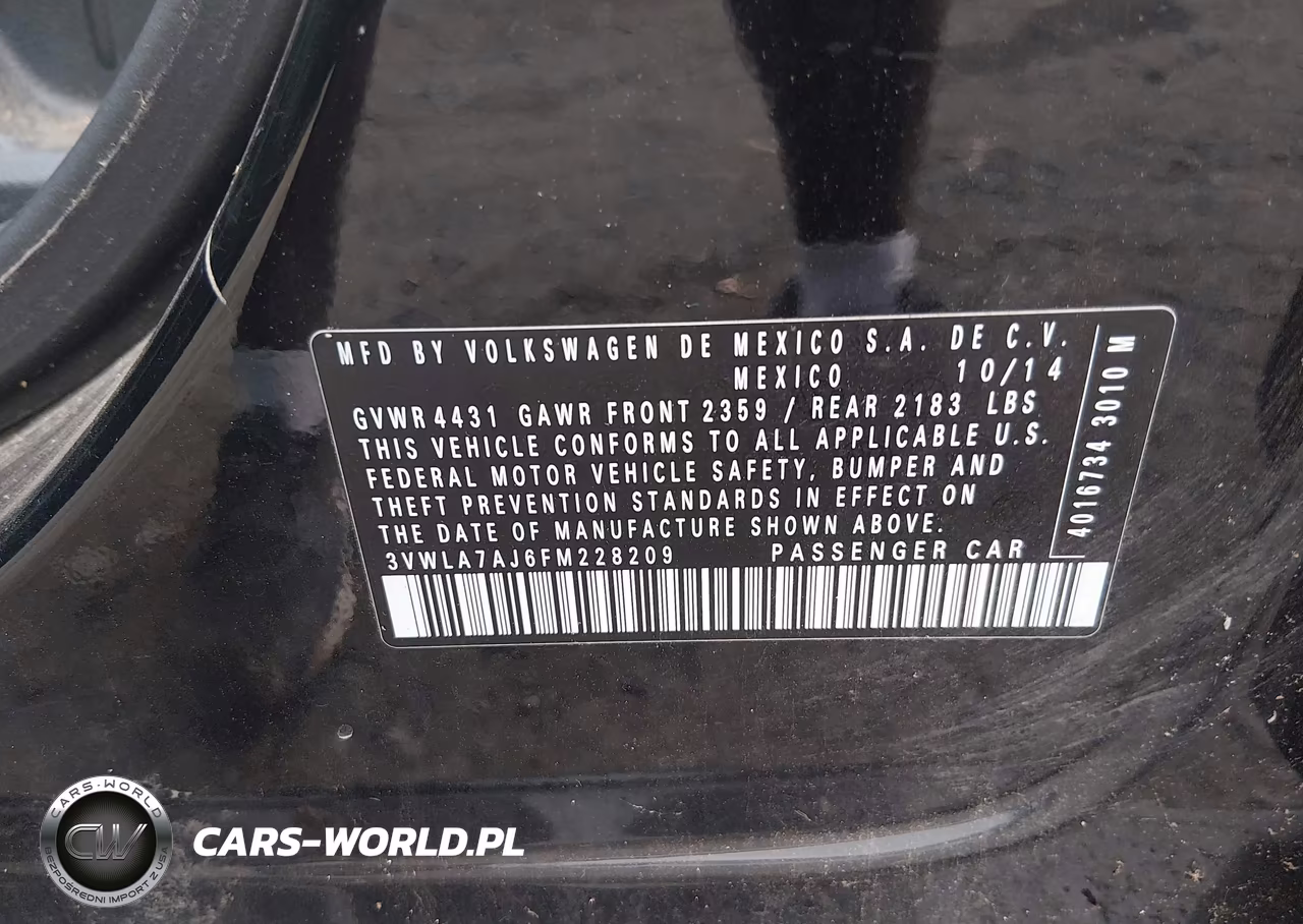 2015 Volkswagen Jetta 2.0L Tdi S VIN:3VWLA7AJ6FM228209 - 9