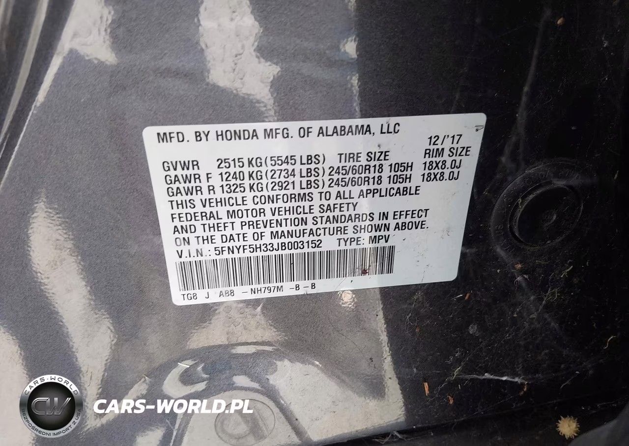 2018 Honda Pilot Ex VIN:5FNYF5H33JB003152 - 9