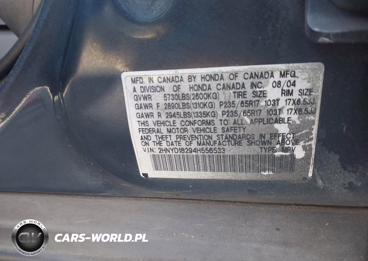 2004 Acura Mdx VIN:2HNYD18294H556533 - 9