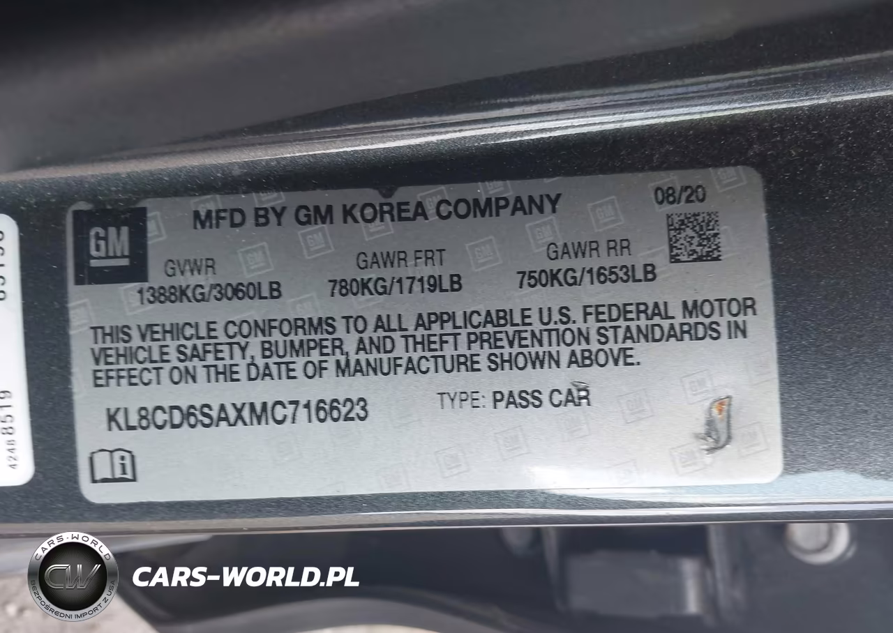 2021 Chevrolet Spark Fwd 1Lt Automatic VIN:KL8CD6SAXMC716623 - 9