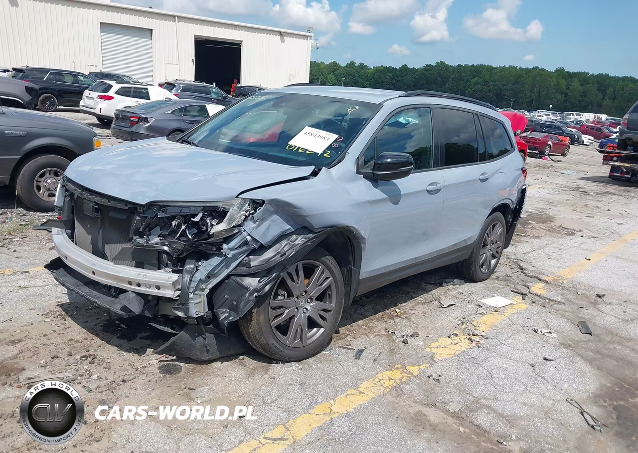 2022 Honda Pilot 2Wd Sport VIN:5FNYF5H36NB016242 - 2