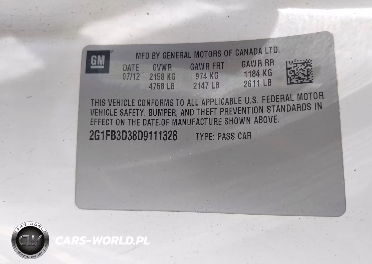 2013 Chevrolet Camaro 1Lt VIN:2G1FB3D38D9111328 - 9