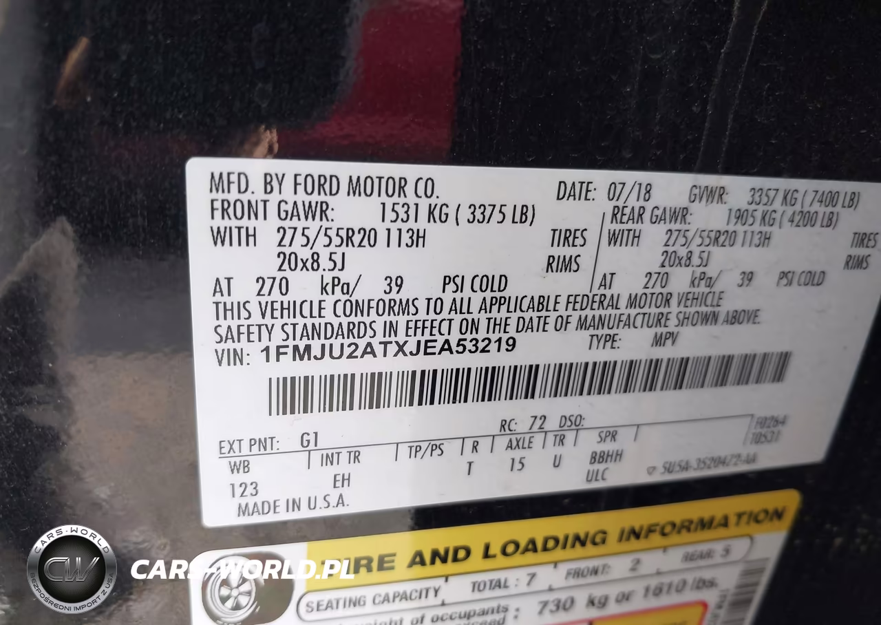 2018 Ford Expedition Limited VIN:1FMJU2ATXJEA53219 - 9