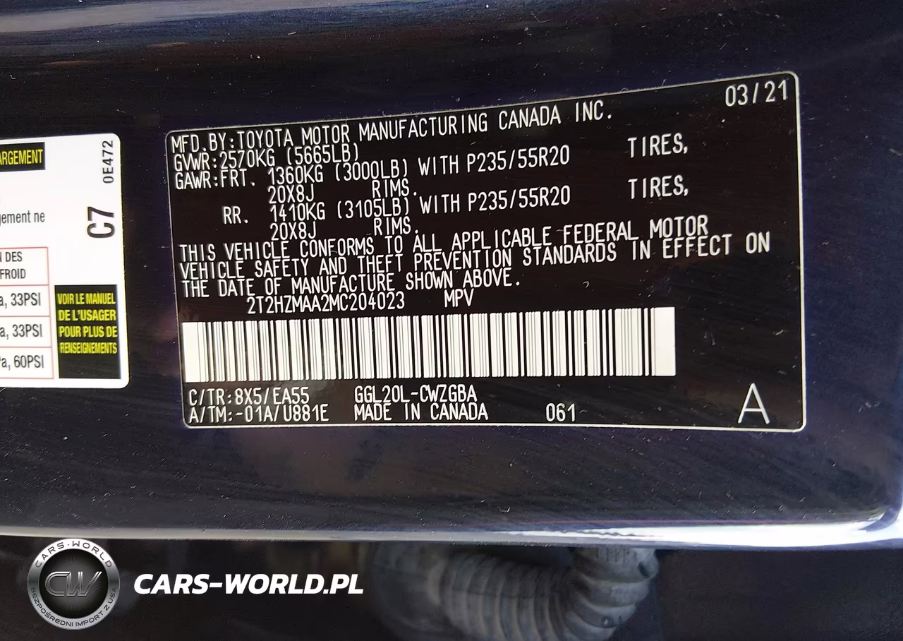 2021 Lexus Rx 350 VIN:2T2HZMAA2MC204023 - 9