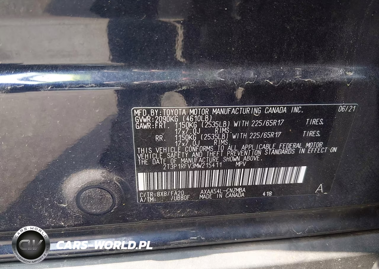 2021 Toyota Rav4 Xle VIN:2T3P1RFV3MW215411 - 9