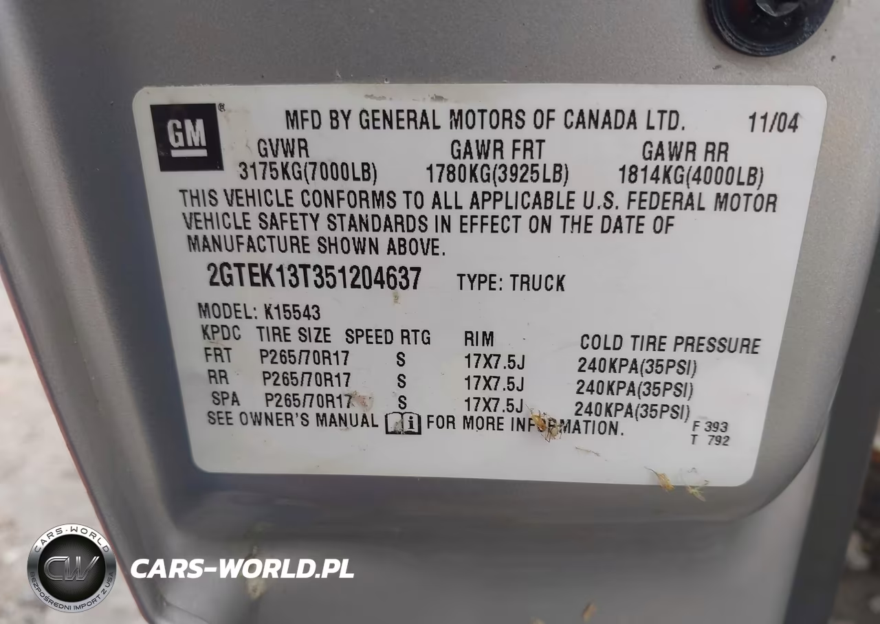 2005 GMC Sierra 1500 Sle VIN:2GTEK13T351204637 - 9