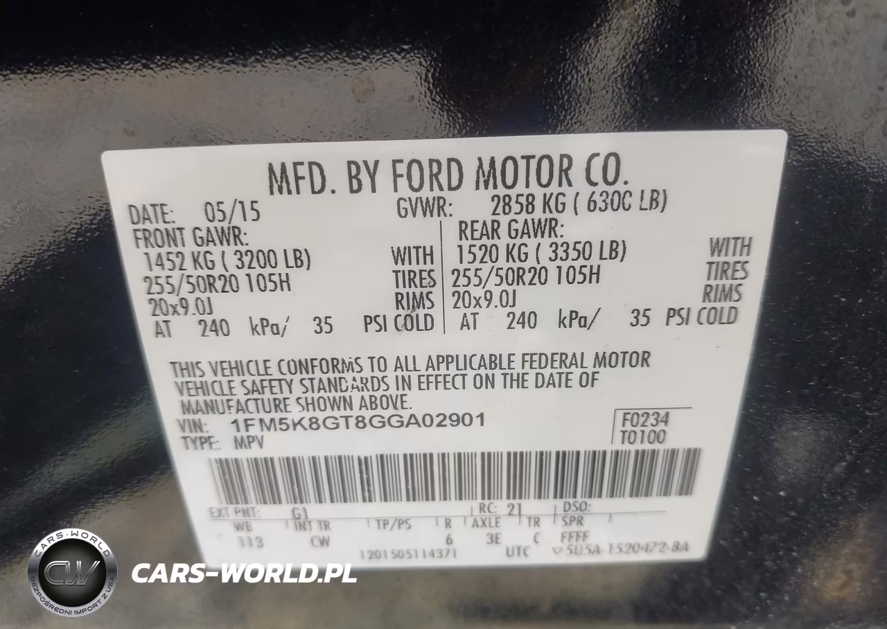 2016 Ford Explorer Sport VIN:1FM5K8GT8GGA02901 - 9