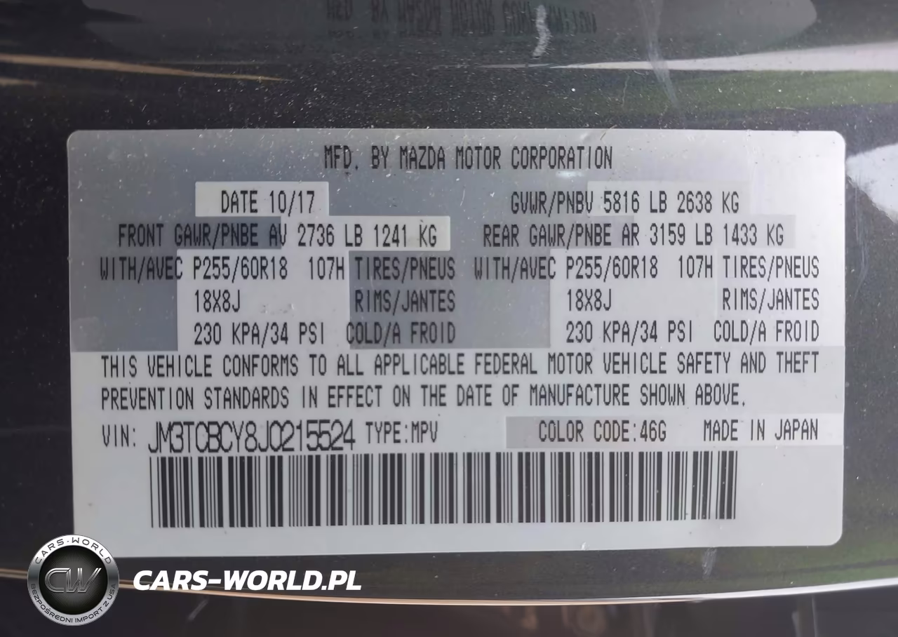 2018 Mazda Cx-9 Touring VIN:JM3TCBCY8J0215524 - 9