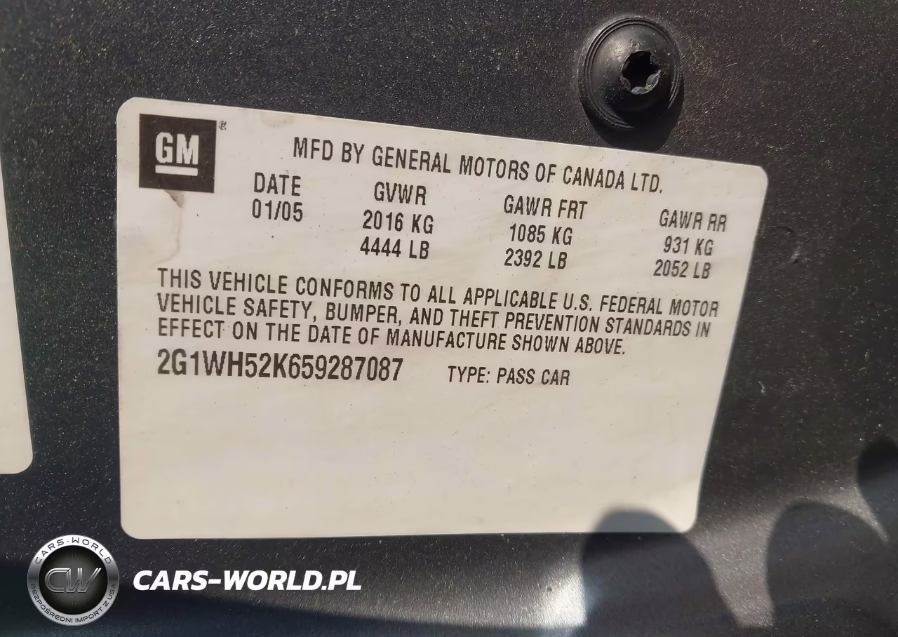 2005 Chevrolet Impala Ls VIN:2G1WH52K659287087 - 9