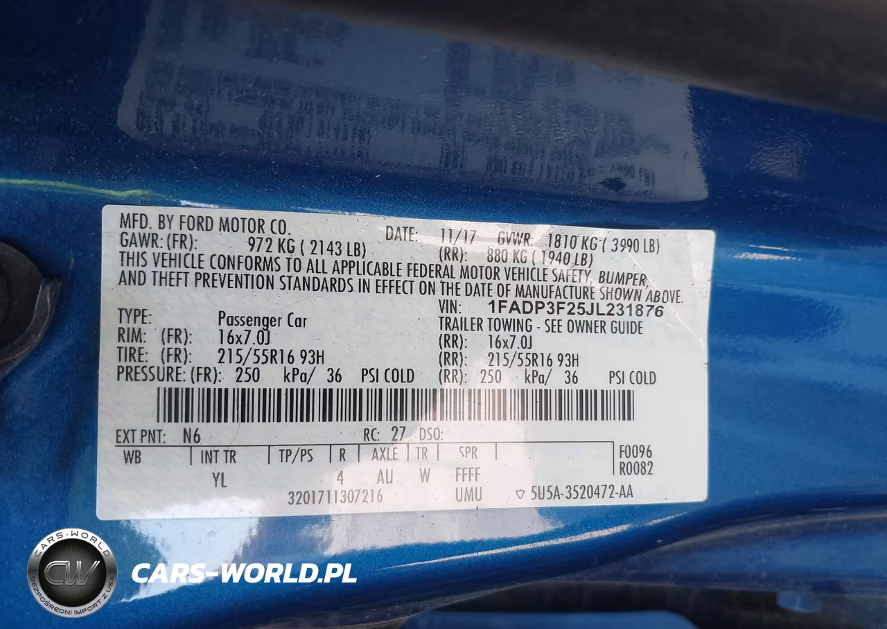 2018 Ford Focus Se VIN:1FADP3F25JL231876 - 9