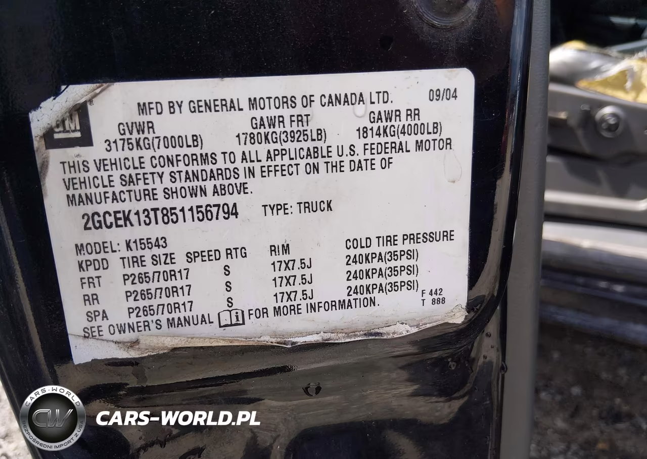 2005 Chevrolet Silverado 1500 Lt VIN:2GCEK13T851156794 - 9