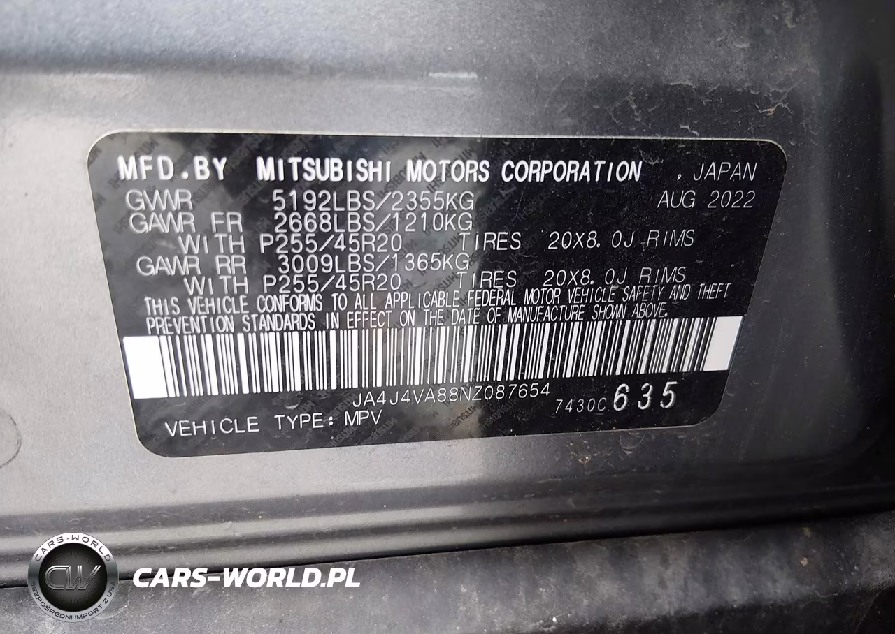 2022 Mitsubishi Outlander Sel 2.5 S-Awc-Sel Launch Edition S-Awc-Sel Special Edition S-Awc VIN:JA4J4VA88NZ087654 - 9