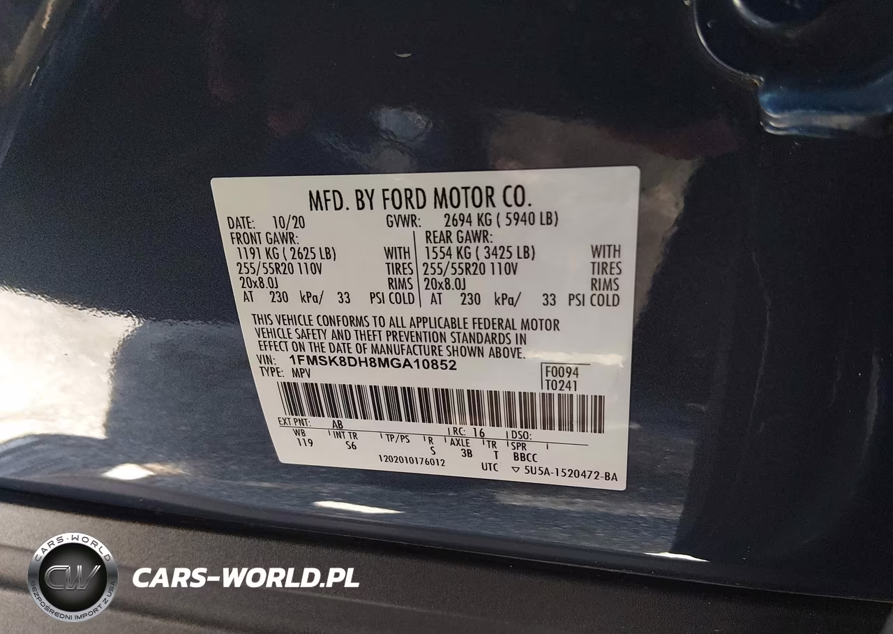 2021 Ford Explorer Xlt VIN:1FMSK8DH8MGA10852 - 9