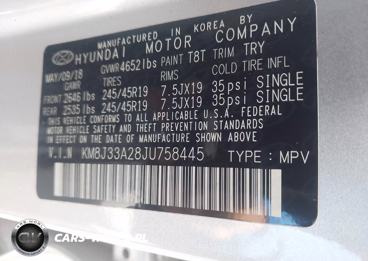 2018 Hyundai Tucson Limited VIN:KM8J33A28JU758445 - 9