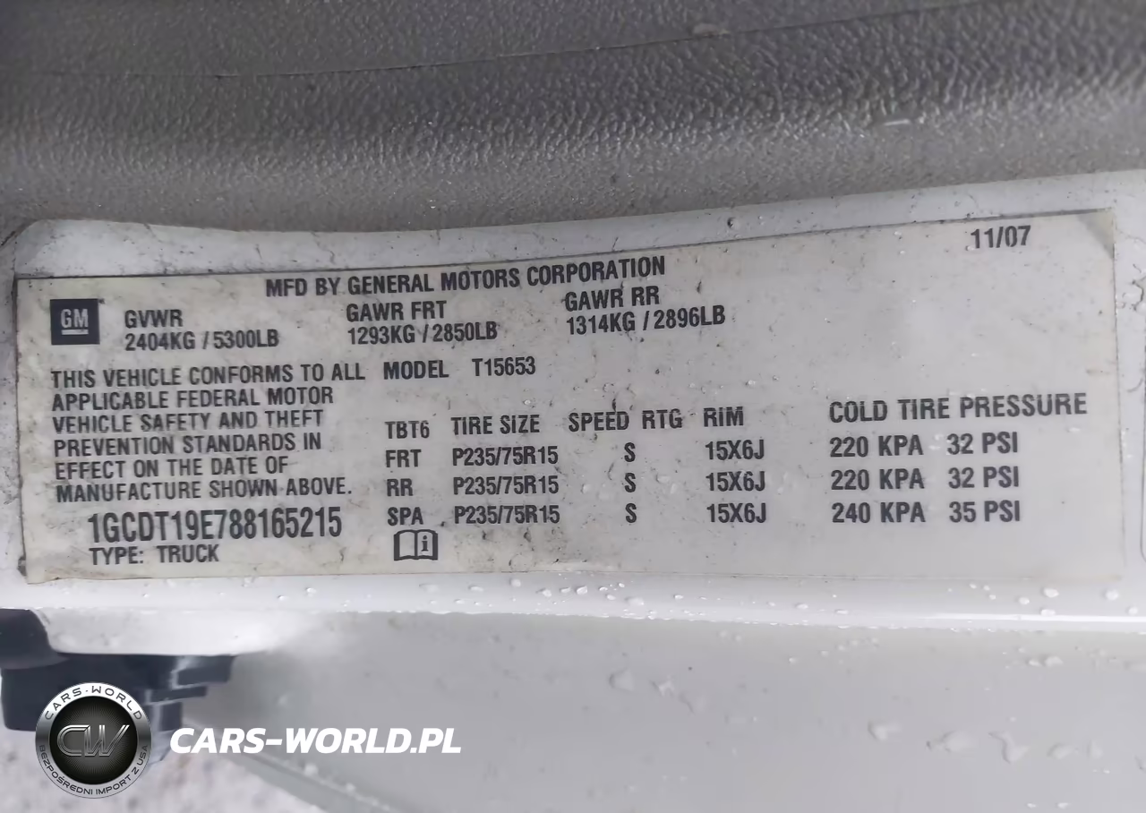 2008 Chevrolet Colorado Work Truck VIN:1GCDT19E788165215 - 9