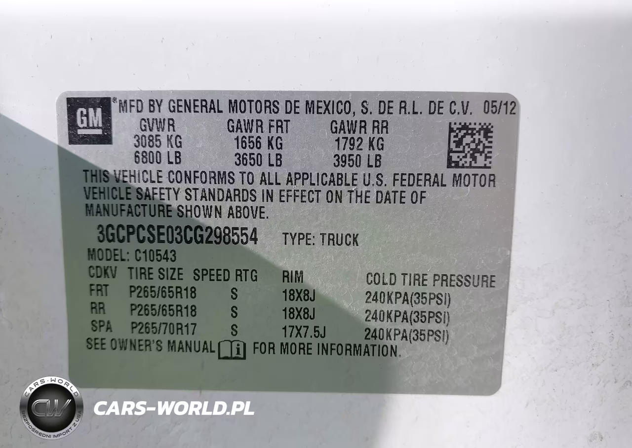 2012 Chevrolet Silverado 1500 Lt VIN:3GCPCSE03CG298554 - 9