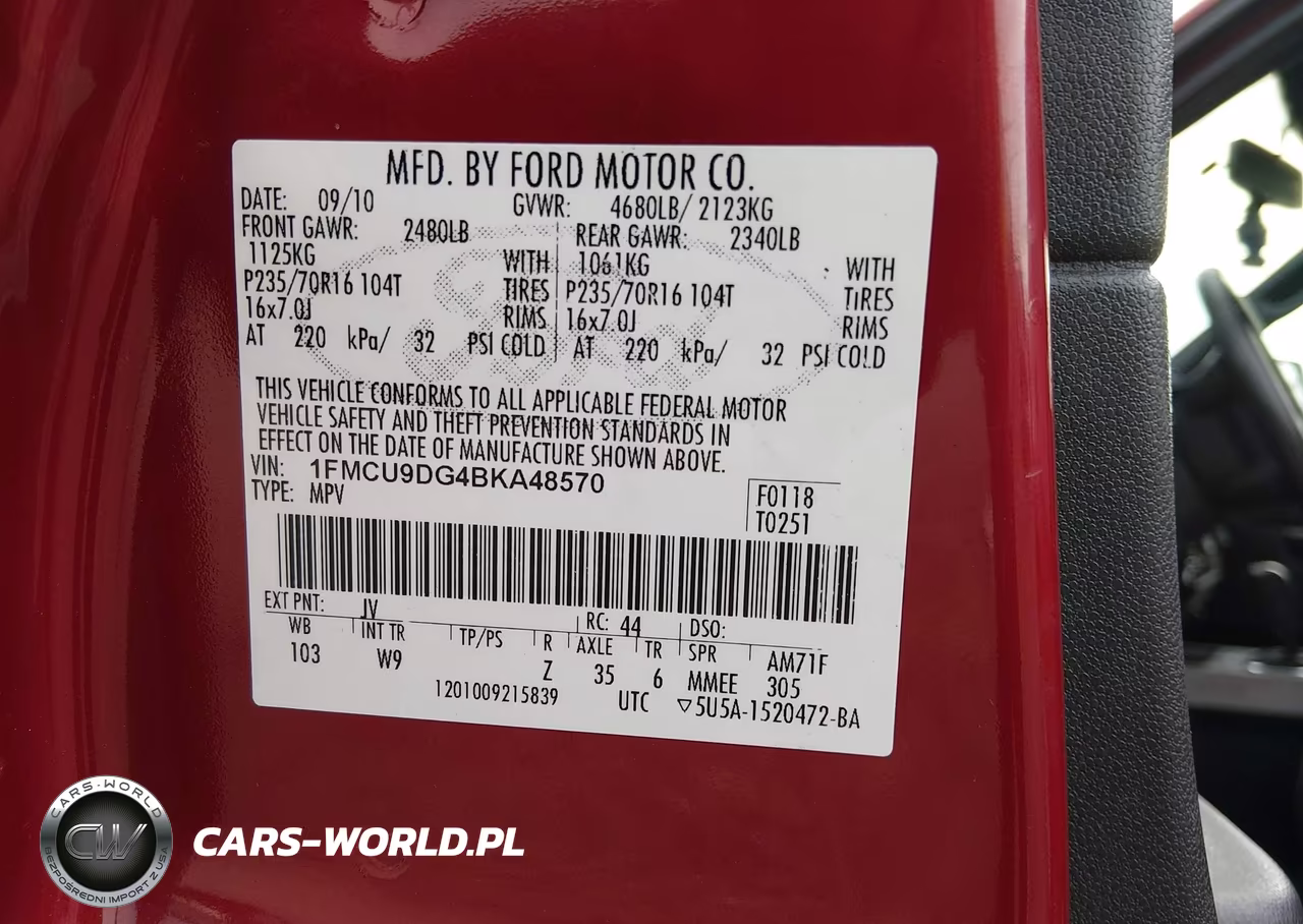 2011 Ford Escape Xlt VIN:1FMCU9DG4BKA48570 - 9