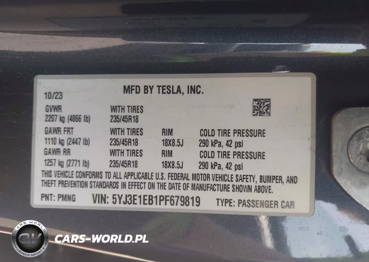 2023 Tesla Model 3 Long Range Dual Motor All-Wheel Drive VIN:5YJ3E1EB1PF679819 - 9