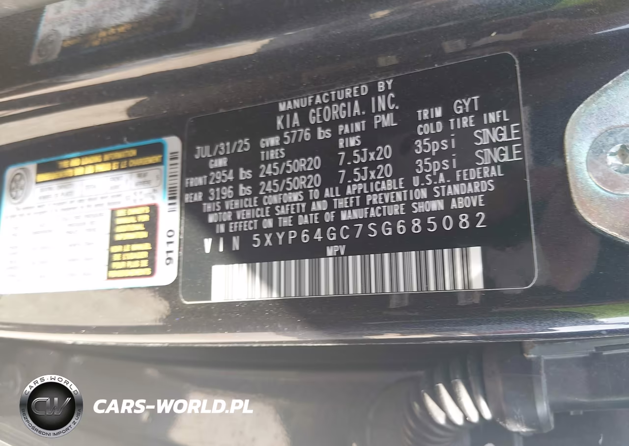 2025 Kia Telluride S VIN:5XYP64GC7SG685082 - 9