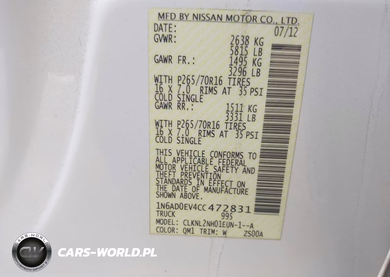 2012 Nissan Frontier Sv VIN:1N6AD0EV4CC472831 - 9