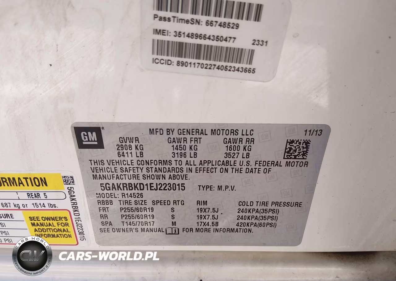 2014 Buick Enclave Leather VIN:5GAKRBKD1EJ223015 - 9