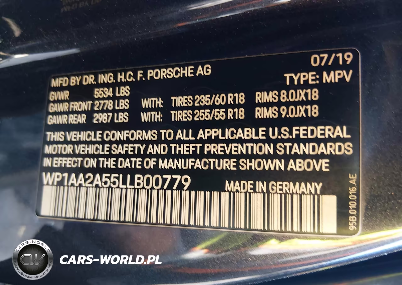 2020 Porsche Macan VIN:WP1AA2A55LLB00779 - 9