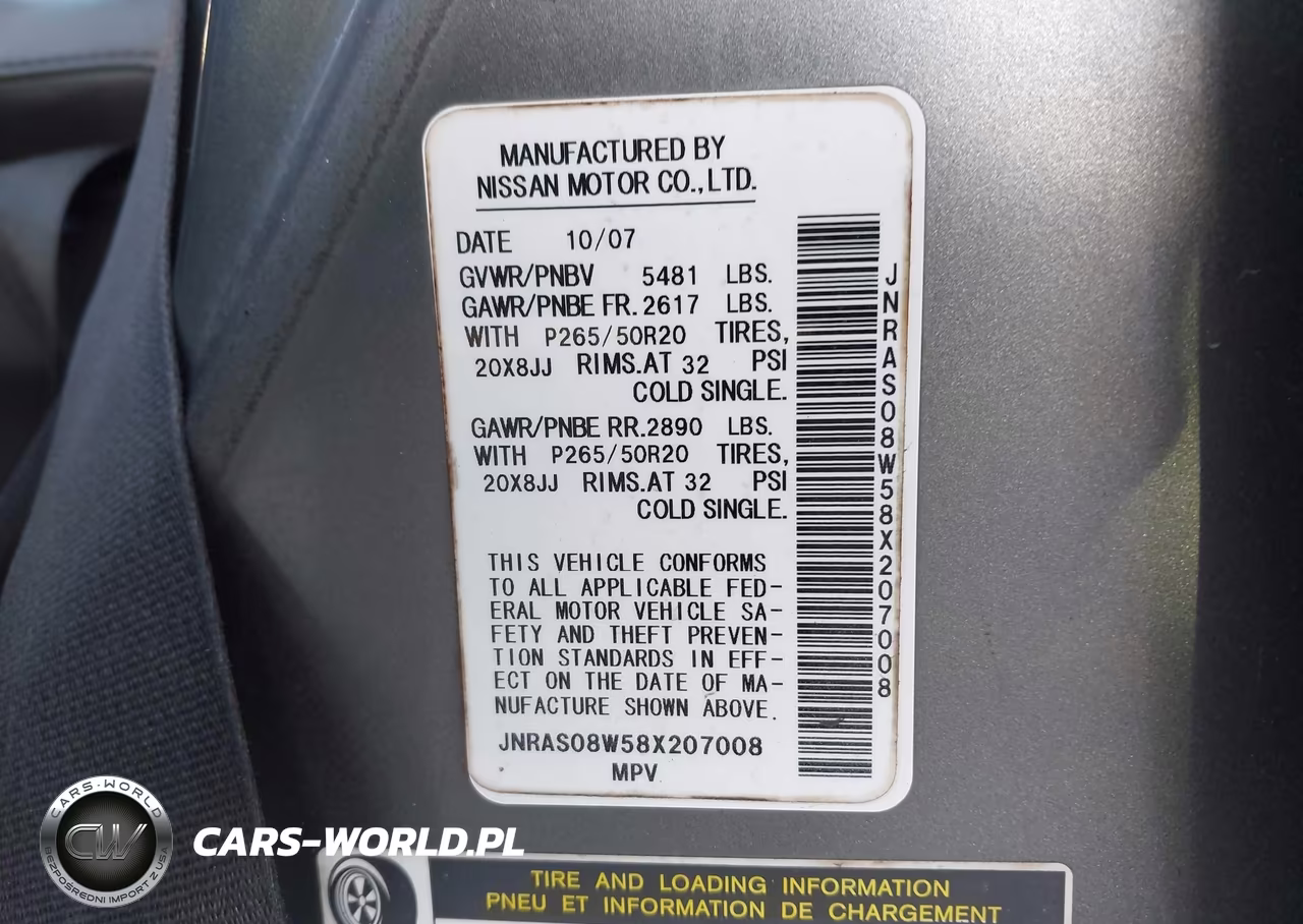 2008 Infiniti Fx35 VIN:JNRAS08W58X207008 - 9