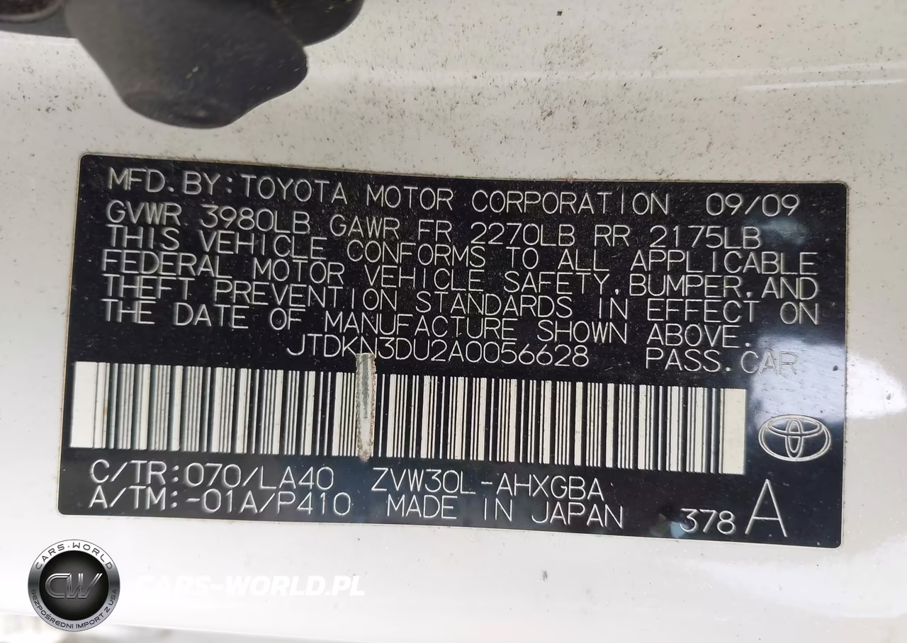 2010 Toyota Prius Iv VIN:JTDKN3DU2A0056628 - 9