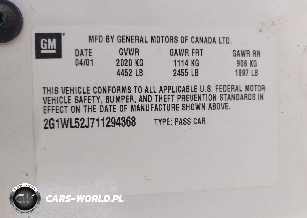 2001 Chevrolet Lumina VIN:2G1WL52J711294368 - 9