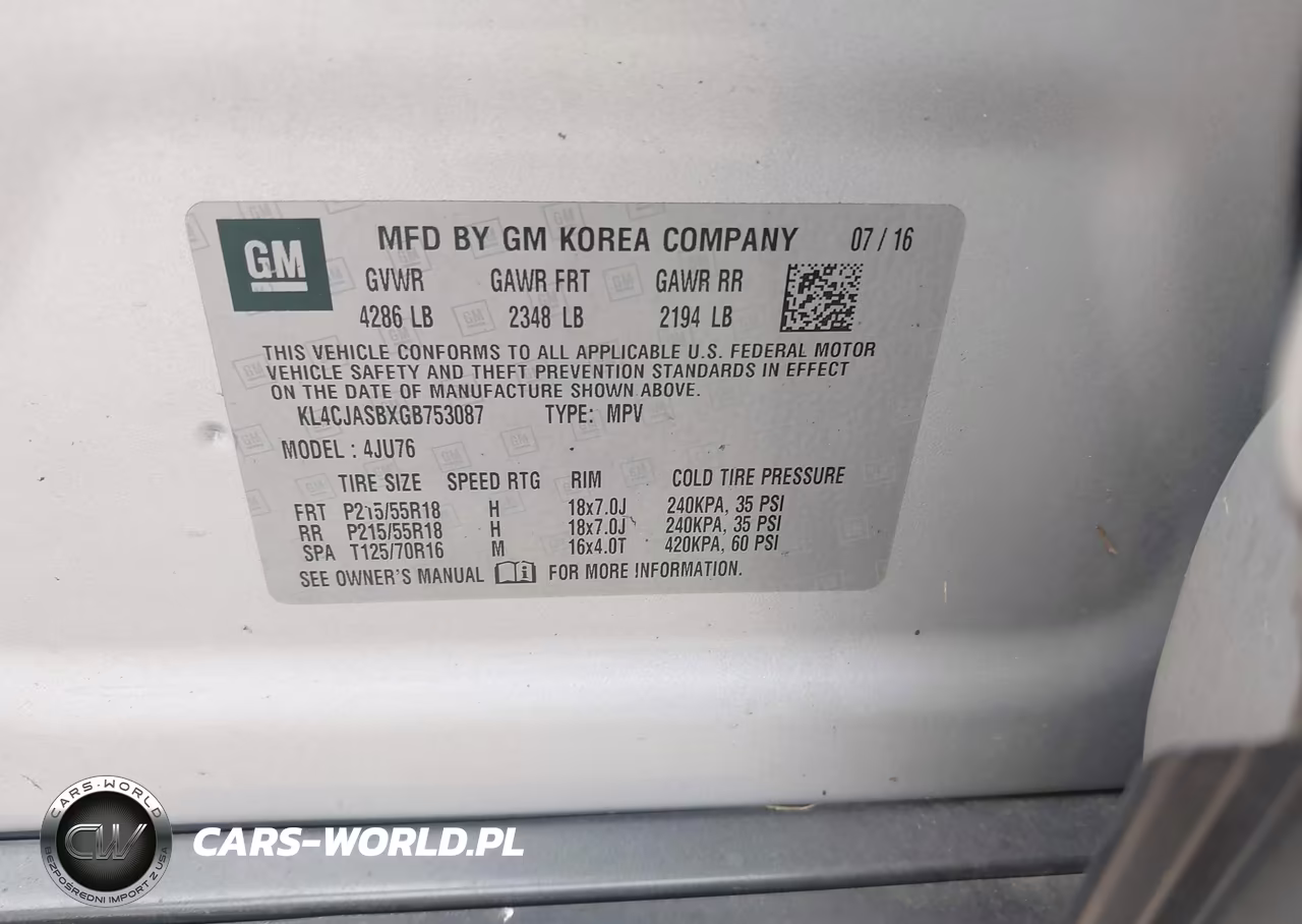 2016 Buick Encore VIN:KL4CJASBXGB753087 - 8