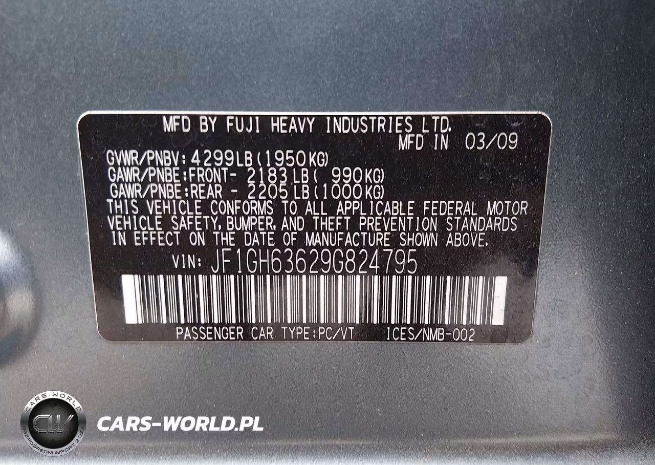 2009 Subaru Impreza Outback Sport VIN:JF1GH63629G824795 - 9