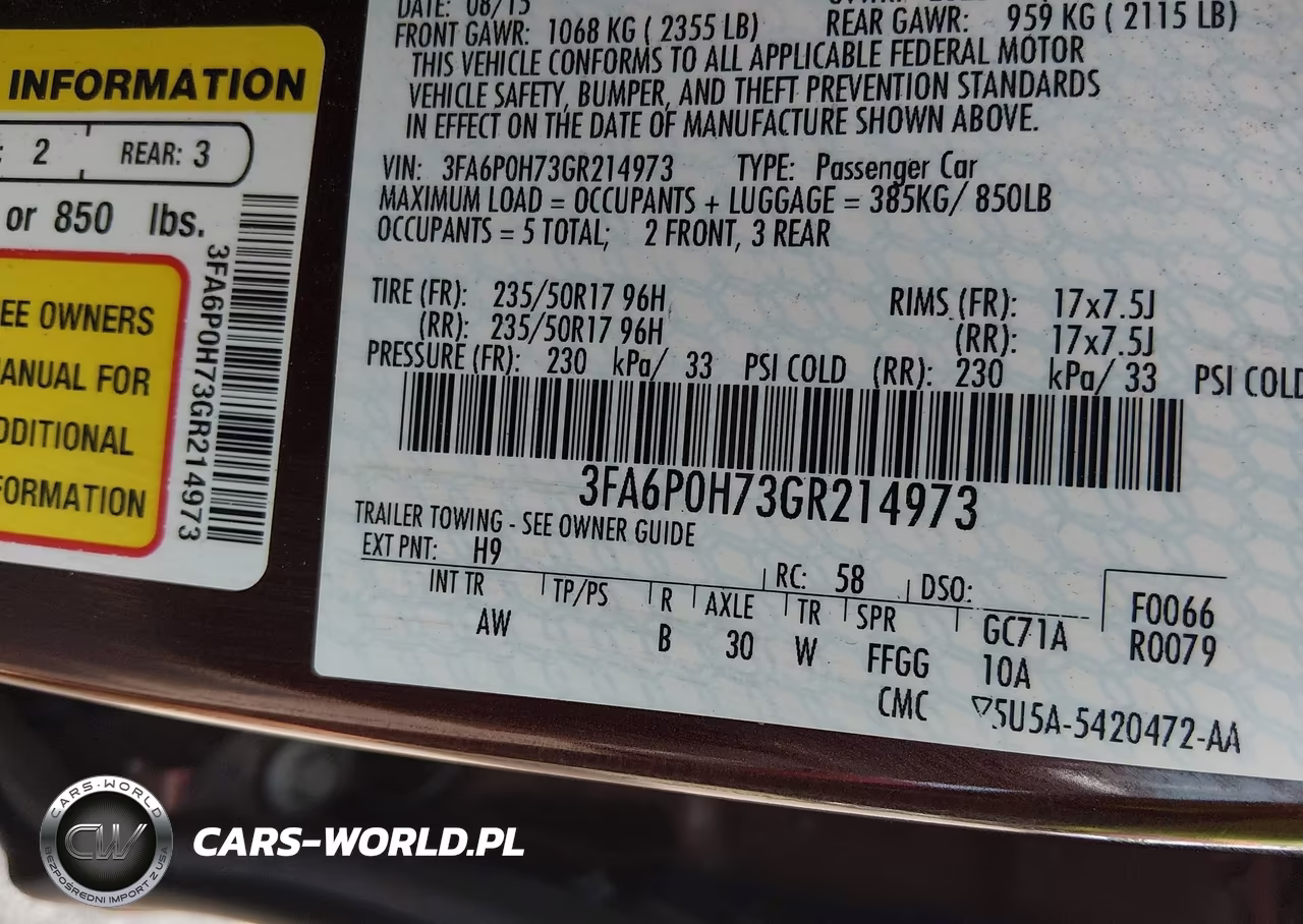 2016 Ford Fusion Se VIN:3FA6P0H73GR214973 - 9