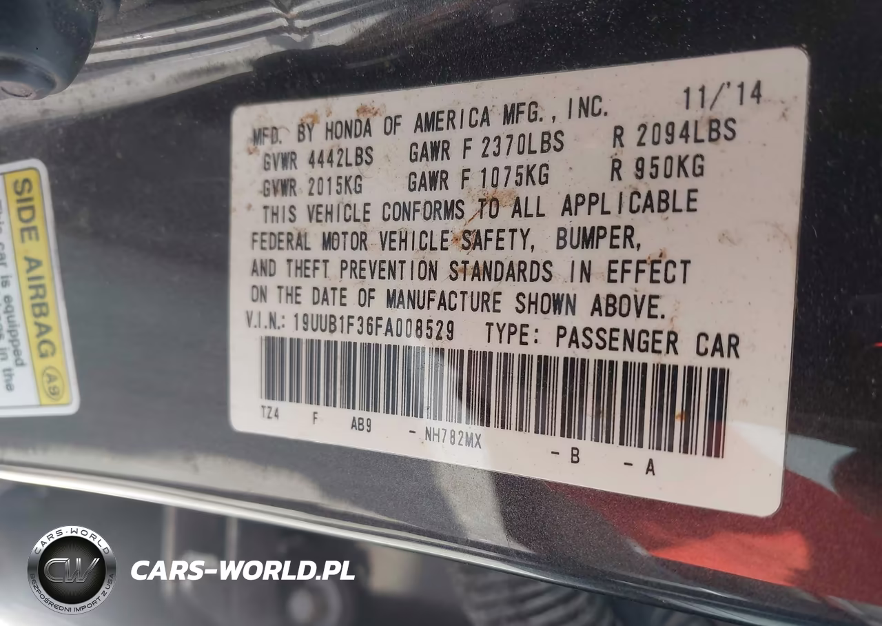 2015 Acura Tlx VIN:19UUB1F36FA008529 - 9