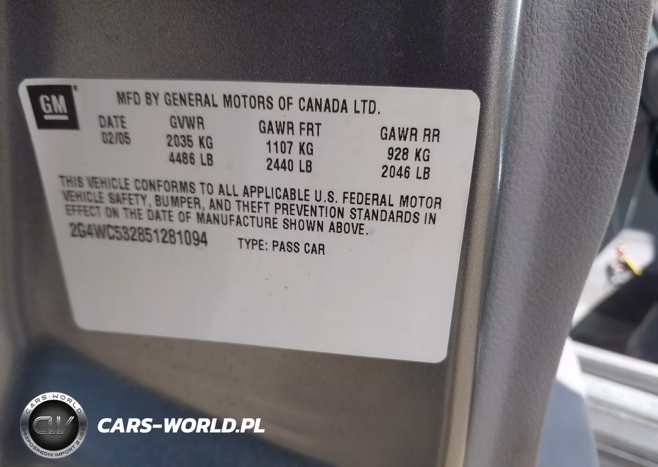 2005 Buick Lacrosse Cx VIN:2G4WC532851281094 - 9