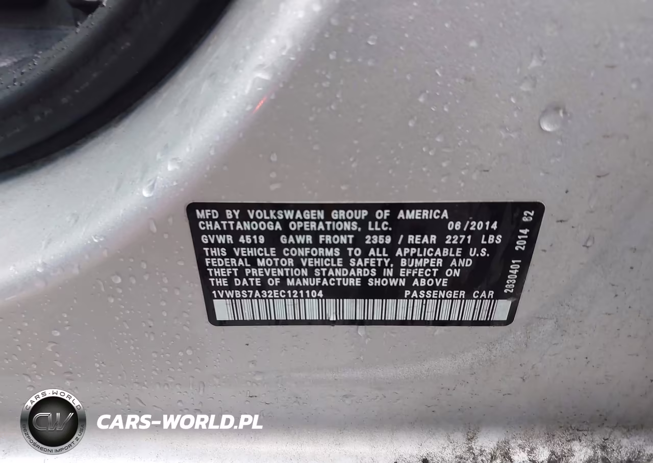 2014 Volkswagen Passat 1.8T Se VIN:1VWBS7A32EC121104 - 9