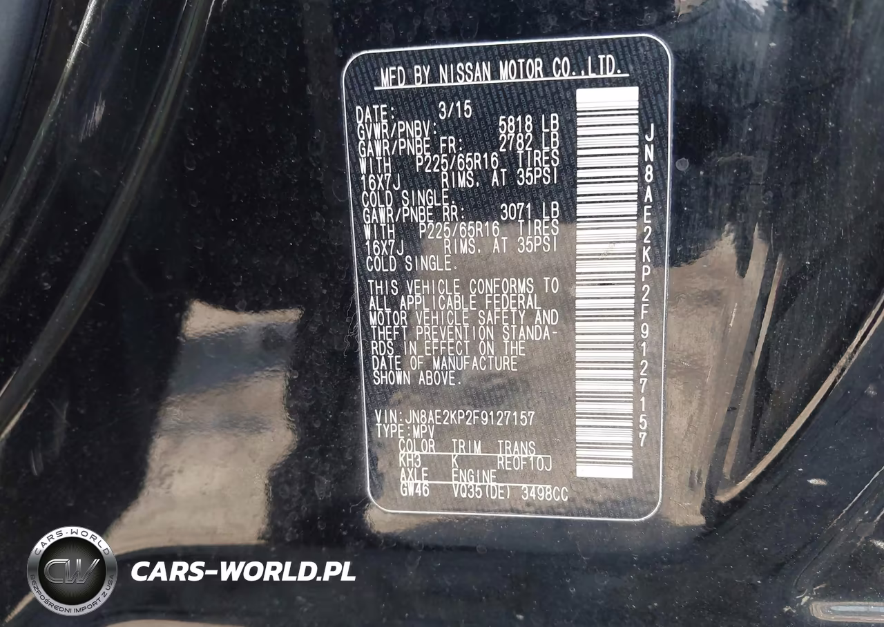 2015 Nissan Quest Platinum-S-Sl-Sv VIN:JN8AE2KP2F9127157 - 9