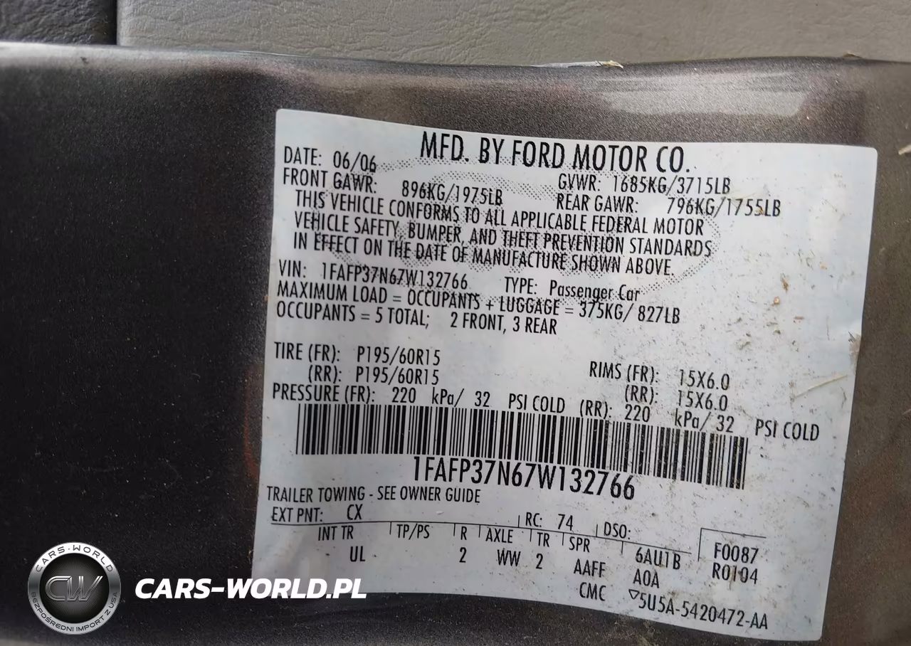 2007 Ford Focus S-Se-Ses VIN:1FAFP37N67W132766 - 9