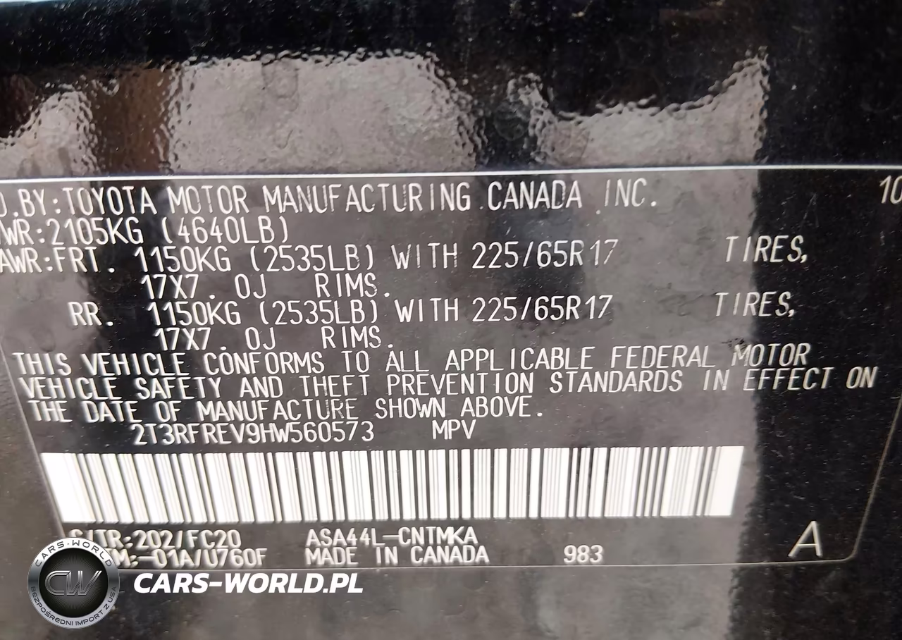 2017 Toyota Rav4 Xle VIN:2T3RFREV9HW560573 - 9