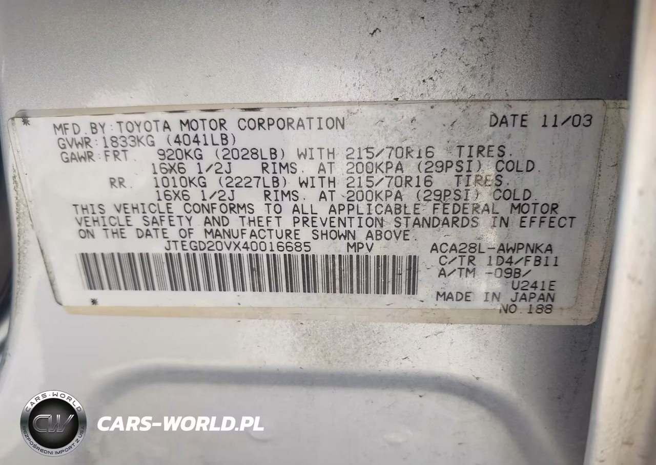 2004 Toyota Rav4 VIN:JTEGD20VX40016685 - 9