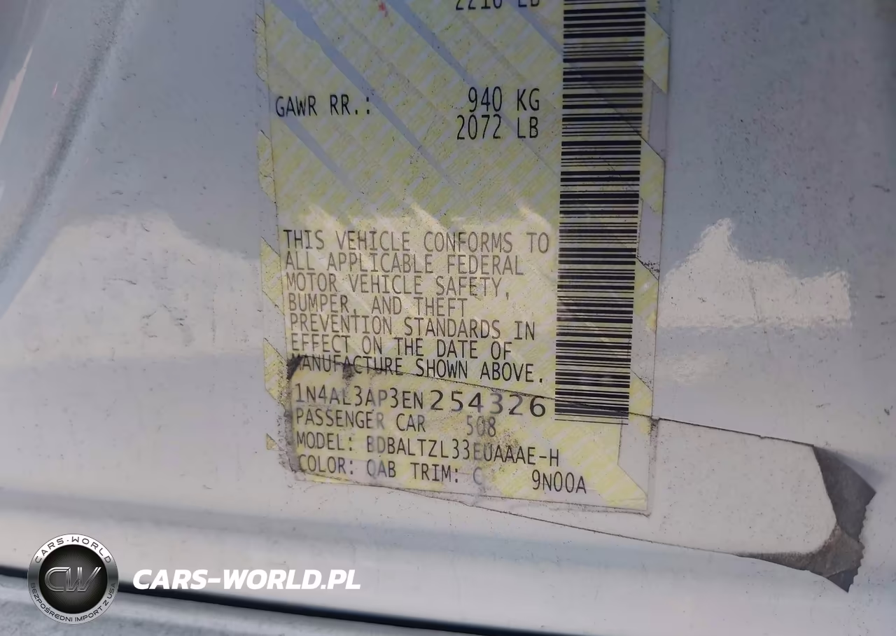 2014 Nissan Altima 2.5 Sv VIN:1N4AL3AP3EN254326 - 9